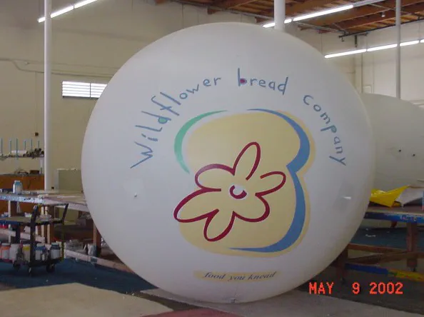 White Helium Wildflower Bread Company Sphere - Helium Spheres Gallery Image