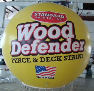 Yellow Helium Wood Defender Sphere - Helium Spheres Gallery Image
