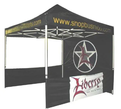 Black Custom Shopbusrido Tent - Popup Tents Gallery Image
