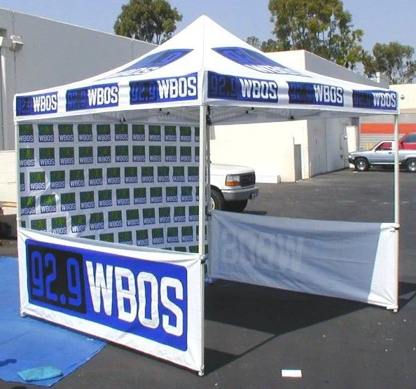 Blue White Custom Wbos Tent - Popup Tents Gallery Image