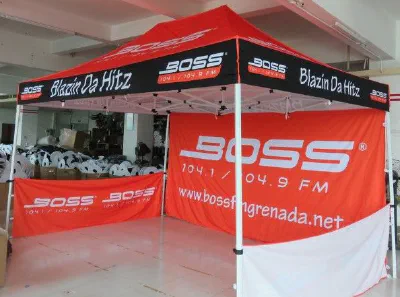 Red Black Custom Boss Tent - Popup Tents Gallery Image