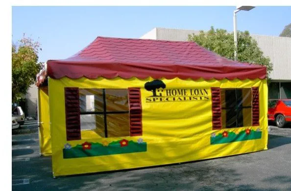Red Yellow Custum Home Loan Specialists Tent - Popup Tents Gallery Image
