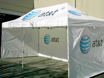 White Custom Atandt Tent - Popup Tents Gallery Image