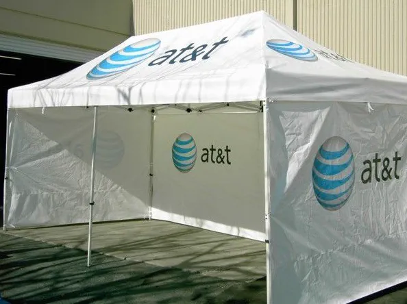 White Custom Atandt Tent - Popup Tents Gallery Image