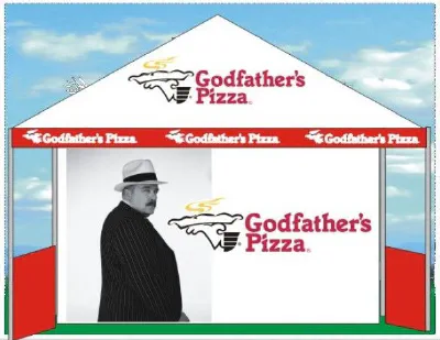 White Custom Godfathers Pizza Tent - Popup Tents Gallery Image