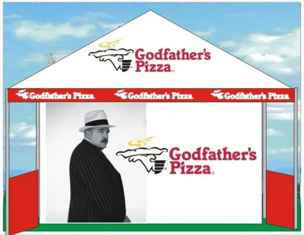 White Custom Godfathers Pizza Tent - Popup Tents Gallery Image