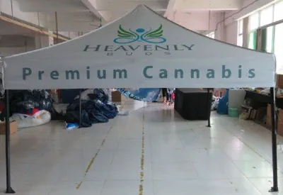 White Custom Heavenly Buds Tent - Popup Tents Gallery Image