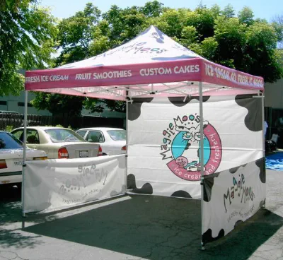 White Custom Maggie Moos Tent - Popup Tents Gallery Image