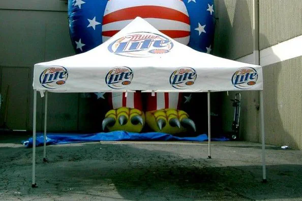 White Custom Miller Lite Tent - Popup Tents Gallery Image