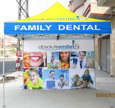Yellow Blue Custom Absolutesmile Tent - Popup Tents Gallery Image