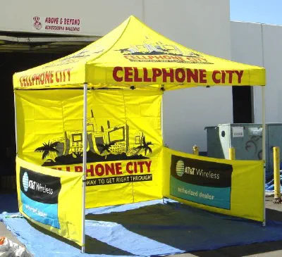 Yellow Custom Cellphone City Tent - Popup Tents Gallery Image