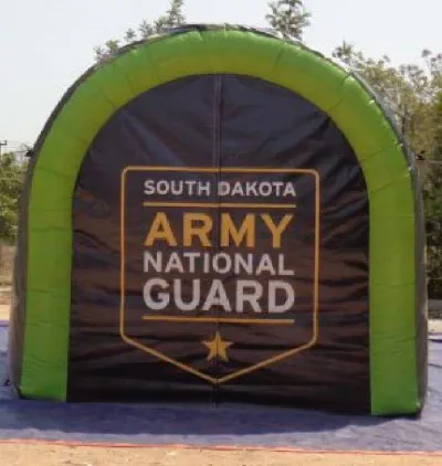 Black Green Football South Dakota Army National Guard Tunnel - Football Tunnels Gallery Image