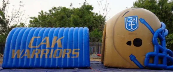 Blue Light Yellow Football Cak Warriors Tunnel - Football Tunnels Gallery Image