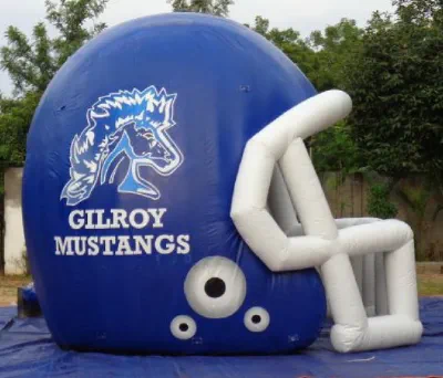 Blue White Football Gilroy Mustangs Tunnel - Football Tunnels Gallery Image