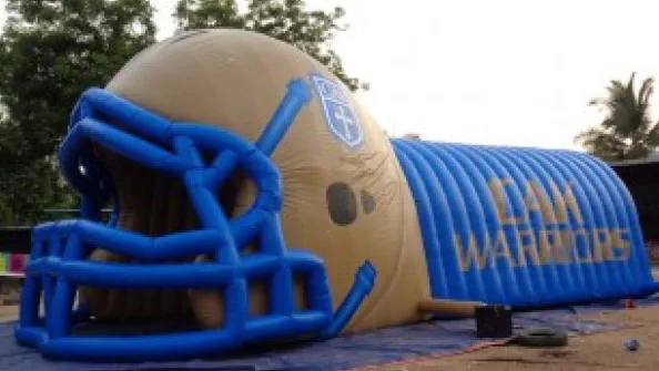 Light Yellow Football Cak Warriors Tunnel - Football Tunnels Gallery Image