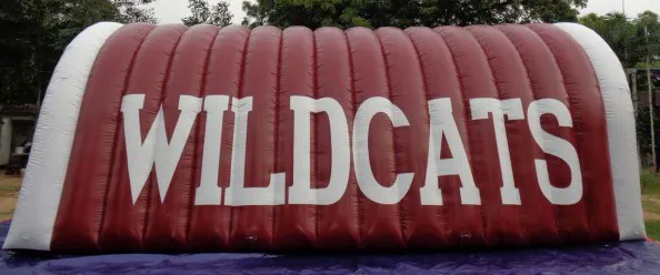 Red White Football Wildcats Tunnel - Football Tunnels Gallery Image