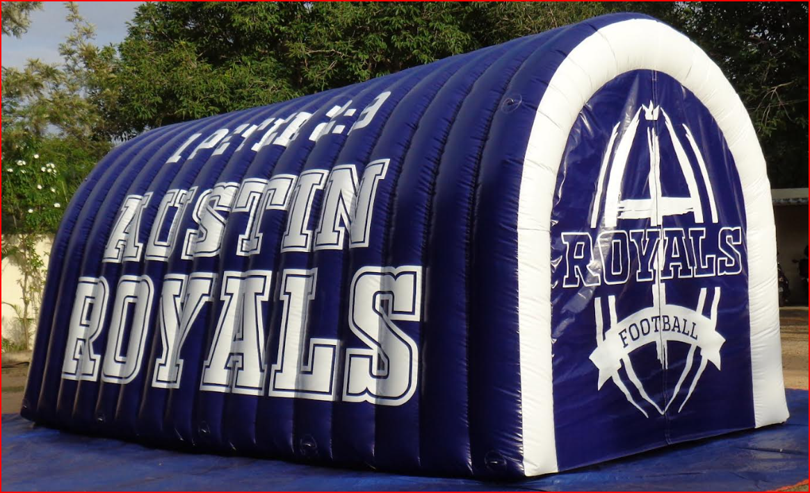 Austin Royals Football Tunnel with Logo End Cap - Football Tunnels Gallery Image
