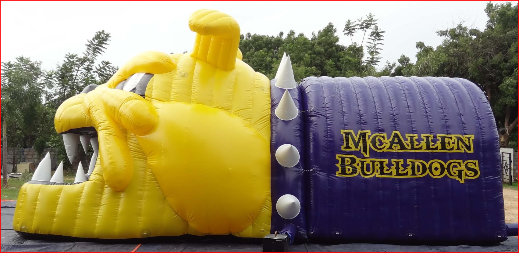 McAllen Bulldogs Full Mascot Football Tunnel Side View - Football Tunnels Gallery Image