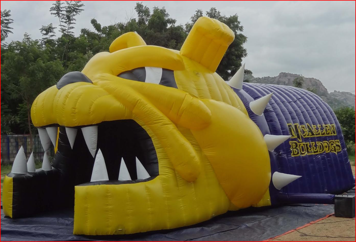 McAllen Bulldogs Mascot Football Tunnel with Team Branding - Football Tunnels Gallery Image