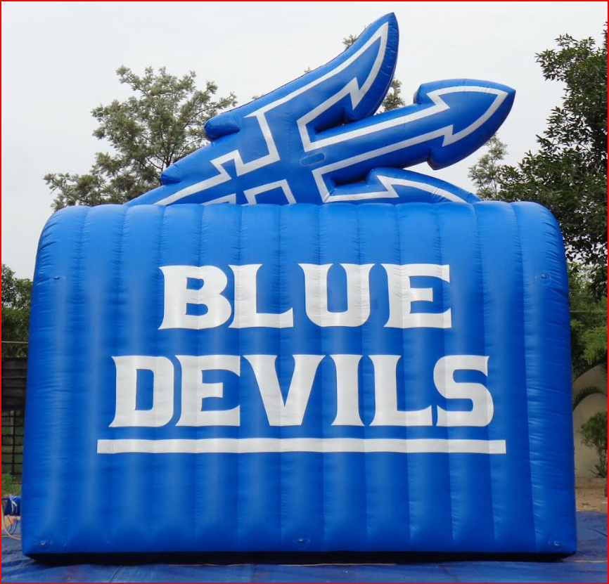 Blue Devils College Football Team Inflatable Display - Football Tunnels Gallery Image