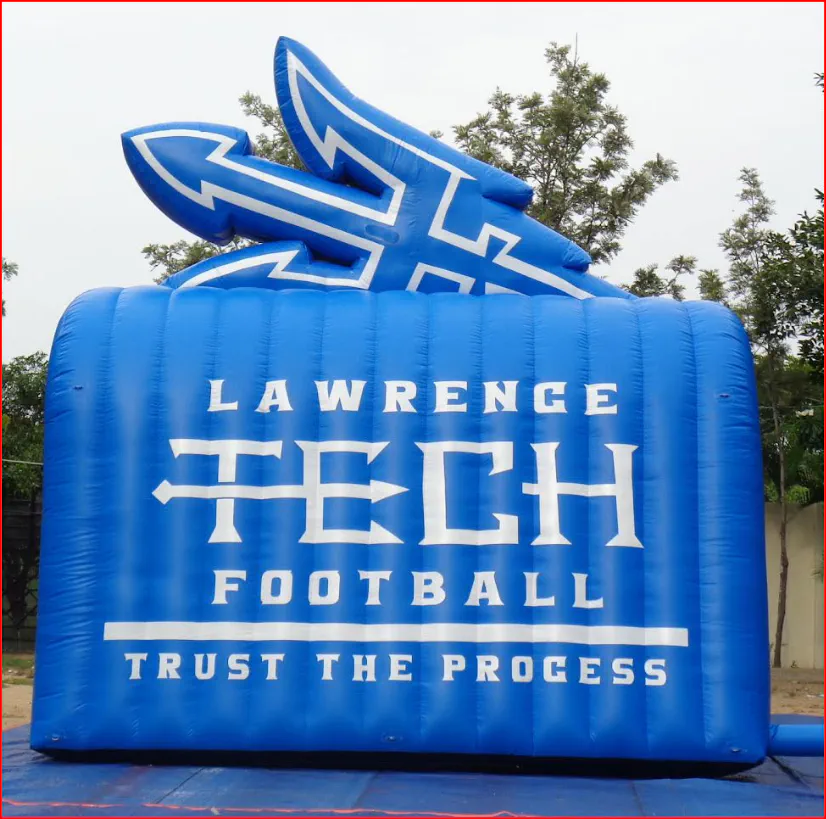 Lawrence Tech Football Team Inflatable Display - Football Tunnels Gallery Image