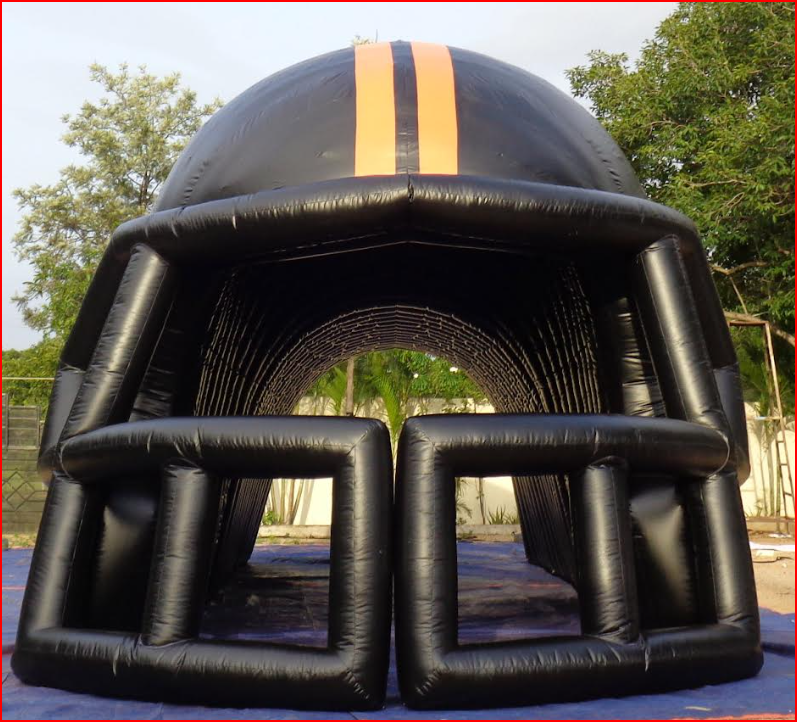 Black and Gold Football Helmet Tunnel with Facemask Entrance - Football Tunnels Gallery Image