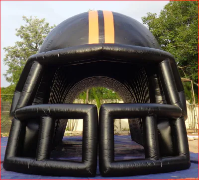 Black and Gold Football Helmet Tunnel with Facemask Entrance - Football Tunnels Gallery Image