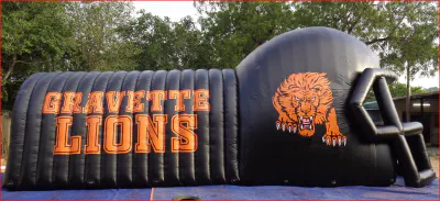 Lions Helmet Football Tunnel with Team Branding - Football Tunnels Gallery Image