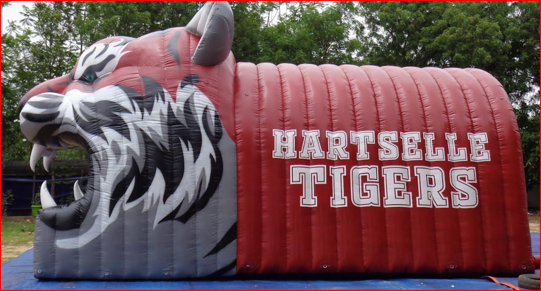 Hartselle Tigers Mascot Football Tunnel Side View - Football Tunnels Gallery Image