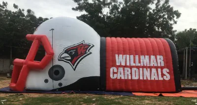 White Red Football Willimar Cardinals Tunnel - Football Tunnels Gallery Image